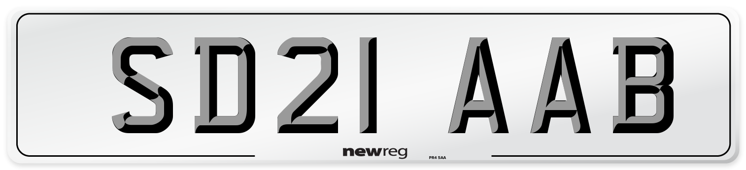 SD21 AAB Number Plate from New Reg